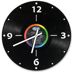 Vintage Vinyl LP Record Wall Clock, 70's/80's Pop Genre Vintage Vinyl LP Record Wall Clock, 70's/80's Pop Genre