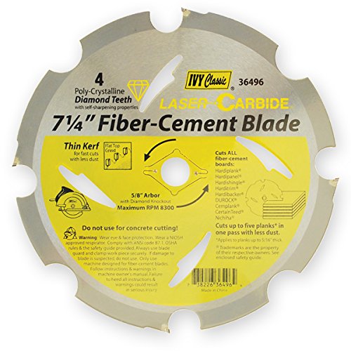 IVY Classic 36496 71/4Inch 4 Tooth FiberCement Cutting Poly