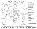 NISSAN TITAN 2008-up 43pc Wood Dash Kit