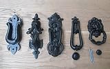 IRONMONGERY WORLDﾂｮ BLACK ANTIQUE CAST IRON VINTAGE VICTORIAN STYLE COTTAGE COUNTRY DOOR KNOCKER (FL