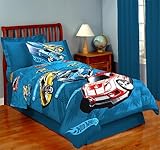 Hot Wheels Race 4 Pc Twin Bedding Comforter and Sheets Set