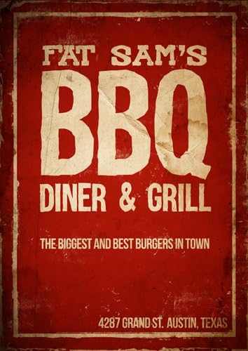 Retro Poster, USA Diner Poster, Size:16.5 inch x 11.7 inch, Cafe Poster, Wall Art, Home Decor, Canteen, BBQ Food, Art Print, A3 Poster, Unframed