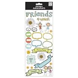 Sayings Stickers 5-1/2-Inch by 12-Inch Sheet, Best Friends Forever