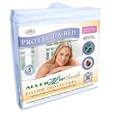 Protect-A-Bed AllerZip Smooth Waterproof Pillow Protector, Queen 21x31, Pack/2