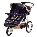 Safari Swivel Wheel Sport Double Stroller - Blue/ Khaki