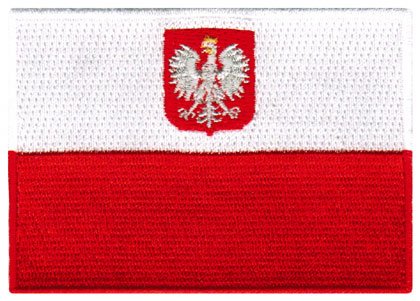 Poland Flag Embroidered Patch Polish Iron-On Polska National Emblem with Swallow Bird