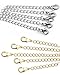 Cocorina Necklace Extenders 6 or 8 Pack of Gold & Silver Tone Lobster Clasp Extensions for Necklaces and Bracelets