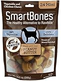 SmartBones Peanut Butter Dog Chew, Mini, 24-count-14 oz