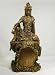 Seated Water and Moon Kuan-yin Statue with Heart Sutra in Chinese, Real Bronze Powder Cast 16-inch Sculpture