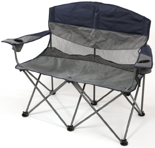 ASIN:B001C3V3GY:Stansport Apex Double Arm Chair (Navy/Gray)