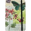Flora Fauna Butterfly hardbound small notebook with elastic closure