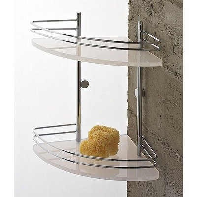 Two Tier Shower Corner Finish: Transparent