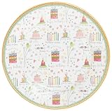 Caspari Birthday Paper Salad Plates, Set of 8
