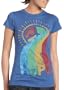 Junk Food Juniors' Hope Heather Short Sleeve Basic Tee,Liberty,Small