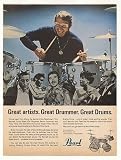 1975 Ed Shaughnessy Pearl Drums Photo Print Ad