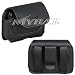 Premium Business Black Leather Horizontal Pouch Carry Case