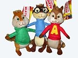 Alvin And The Chipmunks Squeakquel Alvin Simon Theodore Plush Doll 3pc Set
