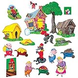 Three Little Pigs Basic Set Felt Figures For Flannel Board Stories Precut