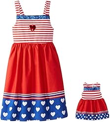 Girls Sequined Cotton/Knit Striped Print  Dress