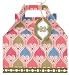 The Gift Wrap Company Bali Print 100-Percent Recycled Kraft Box Gift Carrier, 8.25-Inches