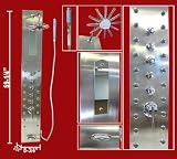 New 20 Massage Jet Shower Panel Stainless Steel Shower Sauna Fixture