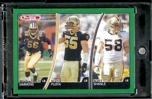 2007 Topps Total # 146 Brian Simmons / Scott Shanle / Scott Fujita - New Orleans Saints - Football Card