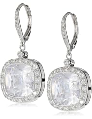 CZ by Kenneth Jay Lane "Trend" 8cttw Cushion-Cut Cubic Zirconia Dangle Earrings