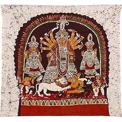 Asia Art Batik Asian Paintings Wax on Cloth 34 x 36 inches (batik526)