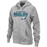 NFL Philadelphia Eagles Ladies Ash Football Classic III Full Zip Hoodie Sweatshirt -