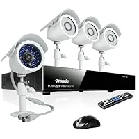 ZMODO 8CH H.264 Security DVR Video Surveillance System with 4 Day Night Cameras & 500GB HDD
