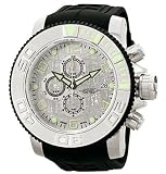 Invicta Men's 0995 Invicta II Automatic Chronograph Silver Dial Black Rubber Watch
