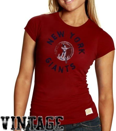 New York Giants Red Women's Retro Sport Encircled Too T-Shirt
