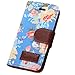 Iphone 5 Case, Shensee Fashion Flip Magnetic Wallet Floral Jacquard Leather Cover Case for Iphone 5c, Women Bag, Dirt-resistant, Anti-knock, Rhinestone Case, Compact, Elegant, Stylish, Card Slots for Carrying Id, Cash and Credit Cards (Blue)
