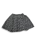 Mulberribush - Girls Rayon Skirt, Black, White