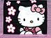 Sanrio Hello Kitty Flower Tri-fold Wallet (Black)
