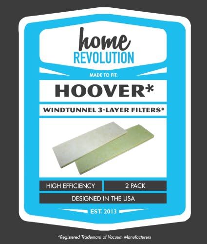 Home Revolution Hoover Part # 40110006, 38766021 for Windtunnel Self Propelled, Bagless, Tempo, Widepath, Empower, Foldaway, Comparable 3 Layer Filter. A Brand Quality Aftermarket Replacement 2PK