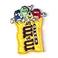 BUY : M&M's World Peanut Bag of chocolate candy w mascot sitting applique Embroidered Iron On / Sew On Patch