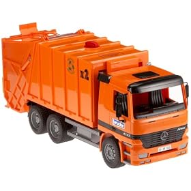 MB Garbage Truck - orange by Bruder Toys