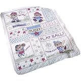 Bucilla Baseball Buddies Crib Cover 34-Inch-by-43-Inch Stamped Cross Stitch Kit
