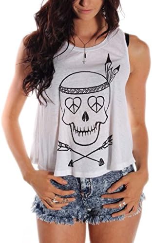 Women's Be You Beautiful Floral Muscle Tee Tank Top White Small