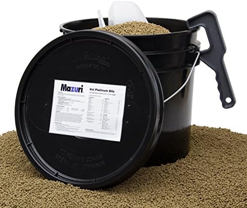 Mazuri Koi Platinum Bits, An Extruded, Floating, Complete Diet Designed For Koi &amp; Large Goldfish Up To 6 Inches Long In Ponds, Tanks And Aquariums, 13lbs(5.89kg)