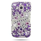 Crystal Hard With PURPLE SILVER FULL Bling Bling Diamonds Desing Faceplate  ....