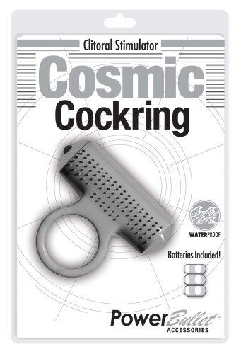 Power Bullet 3-Speed Cosmic Penis Ring, Clear