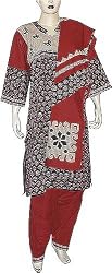 Salwar Kameez Suits Cotton Printed Embroidered Dress Size L (slk318)
