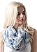 MissShorthair Women's Light Weight Colorful Painting Plaid Tartan Infinity Scarf(Navy)
