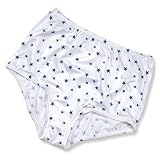 Women's Fancy Pants Double Ballpocket Tennis Panty - Blue Stars on White