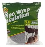 Duck Brand 1285244 No-Itch 3-Inch by 25-Feet Pipe Wrap Insulation for Hot or Cold Pipes