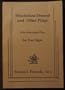 Winchelsea Dround and Other Plays (includes the plays Winchelsea Dround Border Minstrelsy, Madeline Nude in the Rain Perhaps, Mink Ties, Sudden Acceleration, Picasso, The King of Cats, Golgotha, and Autumn Leaves)