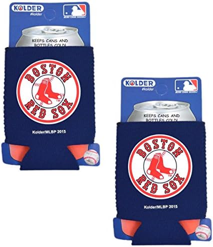 Official Major League Baseball Fan Shop Authentic 2-Pack MLB Insulated 12 Oz Can Cooler (Boston Red Sox)