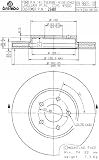 Brembo 25681 Front Disc Brake Rotor